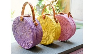 circle handbags 3color fashion handmade bali